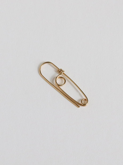 Pin earring-18k yellow gold